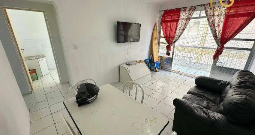 Apartamento com 1 dormitório à venda, 45 m² por r$ 220.000,00 - caiçara - praia grande/sp