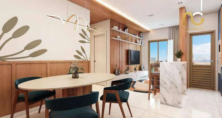 Apartamento com 2 dormitórios à venda, 63 m² por r$ 565.480,00 - vila guilhermina - praia grande/sp