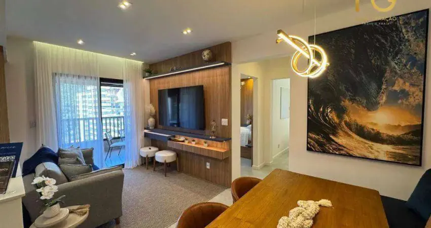 Apartamento com 2 dormitórios à venda, 74 m² por r$ 969.000,00 - canto do forte - praia grande/sp