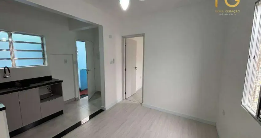 Kitnet reformada com 1 dormitório à venda, 30 m² por r$ 175.000 - vila balneária - praia grande/sp