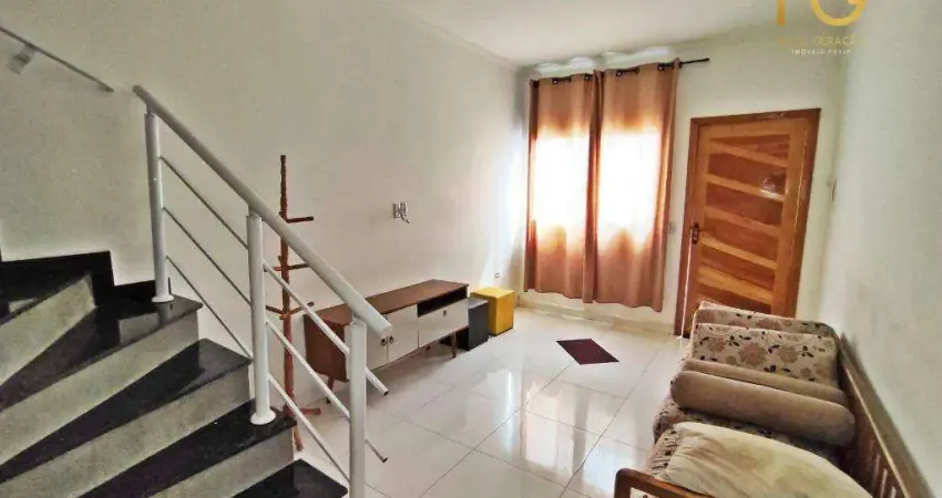 Casa lado praia com 2 dormitórios à venda, 58 m² por r$ 310.000 - tupi - praia grande/sp