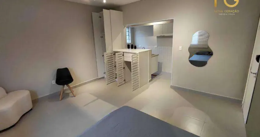 Kitnet com 1 dormitório à venda, 29 m² por r$ 200.000,00 - boqueirão - praia grande/sp