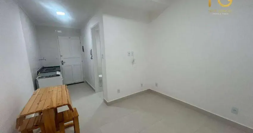 Kitnet com 1 dormitório à venda, 28 m² por r$ 210.000,00 - canto do forte - praia grande/sp