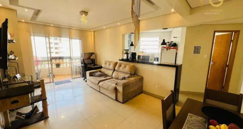 Apartamento reformado com 2 dormitórios à venda, 76 m² por r$ 330.000 - vila guilhermina - praia grande/sp