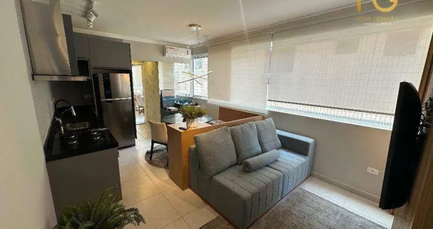 Apartamento decorado á venda em ótima localização no bairro guilhermina em praia grande - apenas r$44.000,00 de entrada!