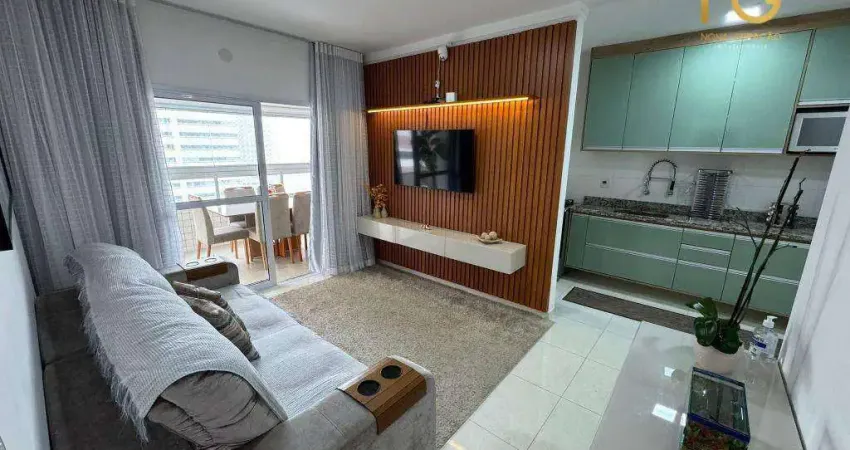 Apartamento com 2 dormitórios à venda, 78 m² por r$ 570.000,00 - vila guilhermina - praia grande/sp