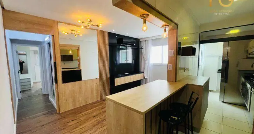 Apartamento com 2 dormitórios à venda, 60 m² por r$ 380.000,00 - vila guilhermina - praia grande/sp