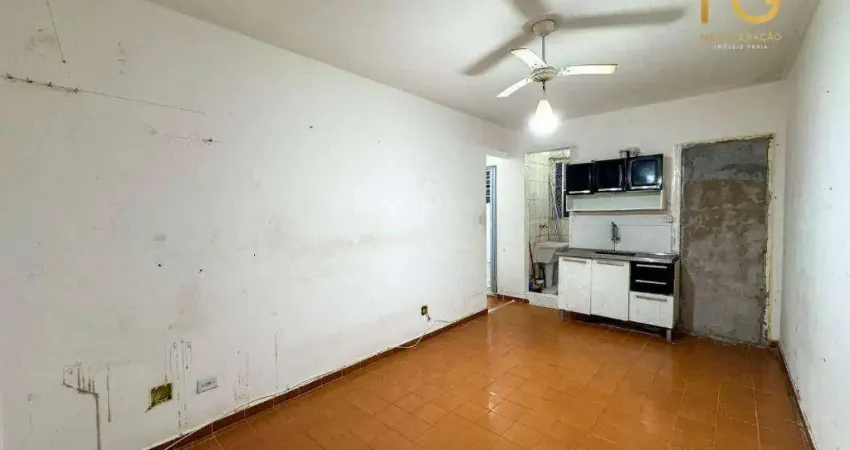 Kitnet com 1 dormitório à venda, 36 m² por r$ 200.000,00 - boqueirão - praia grande/sp