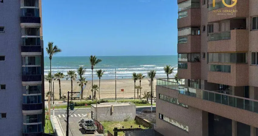 Apartamento vista mar com 2 dormitórios à venda, 69 m² por r$ 525.000 - aviação - praia grande/sp