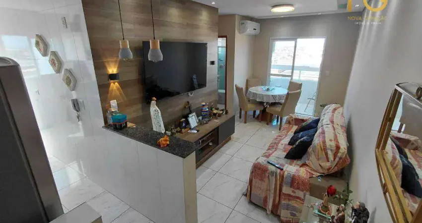 Apartamento mobiliado com 2 dormitórios à venda, 51 m² por r$ 475.000 - ocian - praia grande/sp