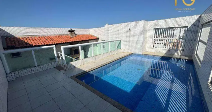 Cobertura com 3 dormitórios à venda, 180 m² por r$ 1.350.000,00 - ocian - praia grande/sp