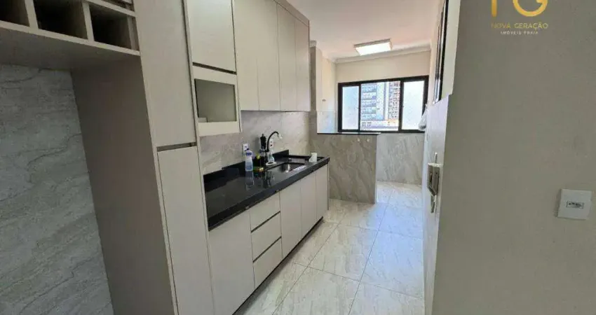Apartamento semi mobiliado - alto padrão - 100 metros da praia - 02 dormitorios 01 suite - bairro tupi/praia grande-sp