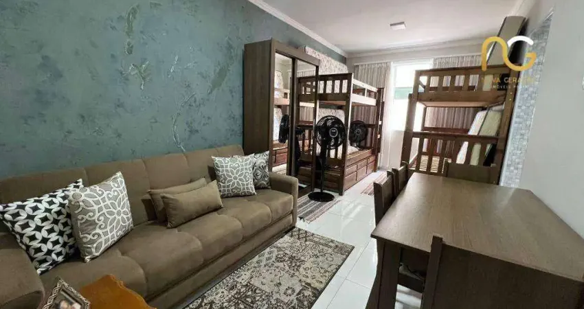 Kitnet beira mar na guilhermina r$ 225 mil - reformada e mobiliada