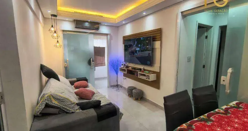 Apartamento com 1 dormitório à venda, 58 m² por r$ 325.000,00 - tupi - praia grande/sp