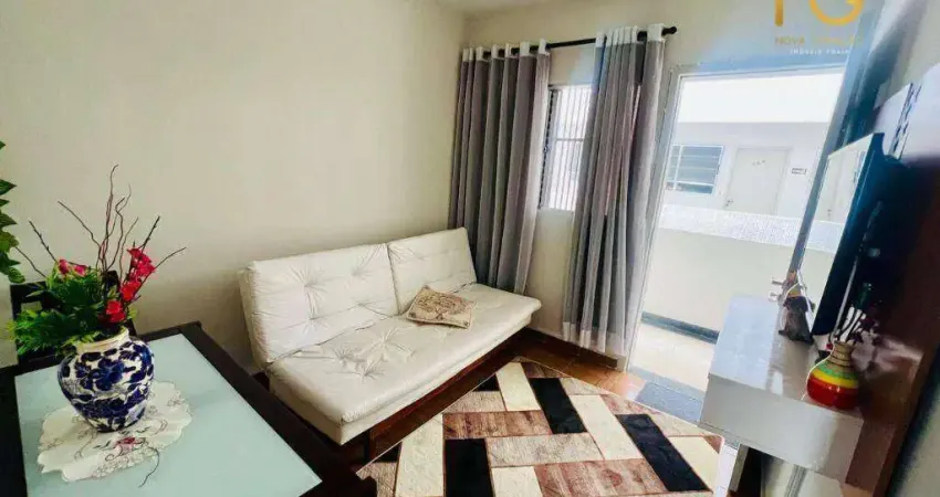 Apartamento vista mar com 1 dormitório à venda, 45 m² por r$ 225.000 - mirim - praia grande/sp