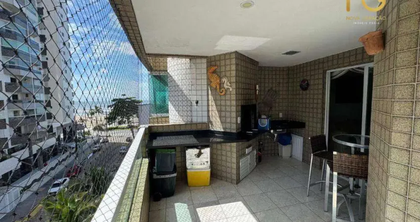 Apartamento com 3 dormitórios à venda, 122 m² por r$ 750.000,00 - aviação - praia grande/sp