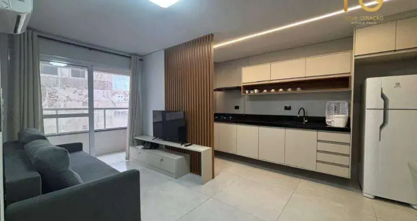 Apartamento com 1 dormitório à venda, 52 m² por R$ 600.000,00 - Caiçara - Praia Grande/SP