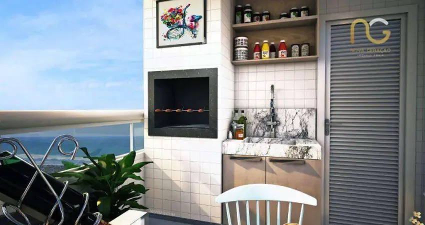 Apartamento com 2 dormitórios à venda, 73 m² por r$ 563.784,91 - balneário pires - praia grande/sp