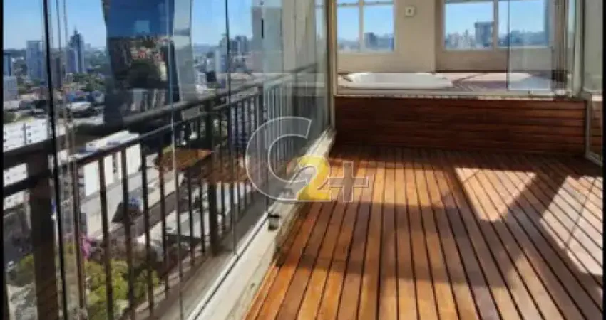 Cobertura á  venda em Pinheiros, 1 quarto, 1 suite, 2 vagas de garagem.