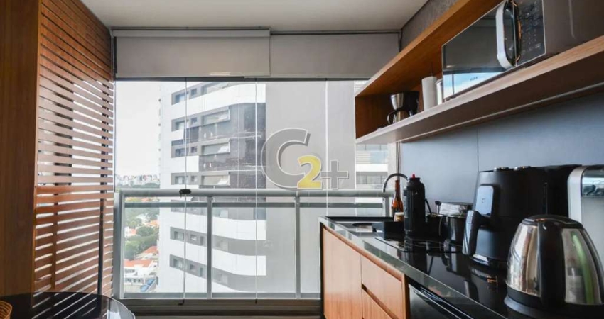 Apartamento studio  á venda em Pinheiros com 1 quarto, 1 vaga de garagem.