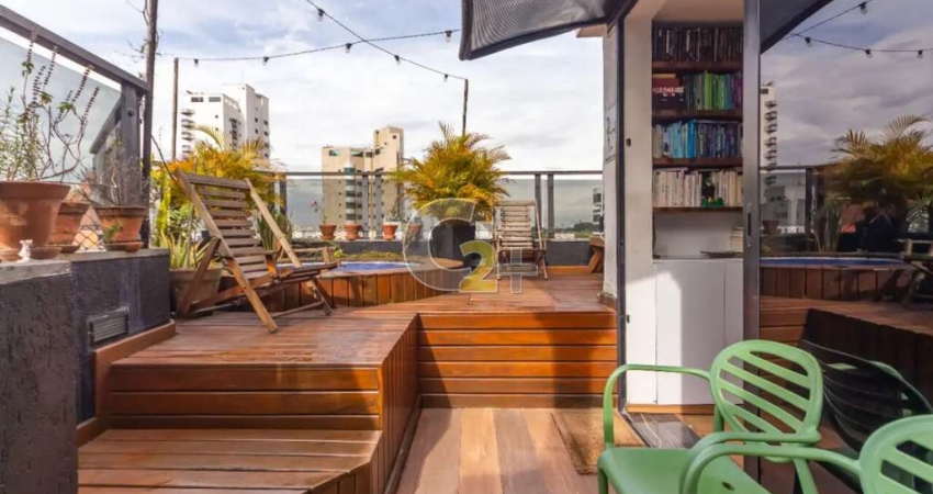 Cobertura mobiliada  a venda em Moema 2 quartos 1 suite 2 vagas