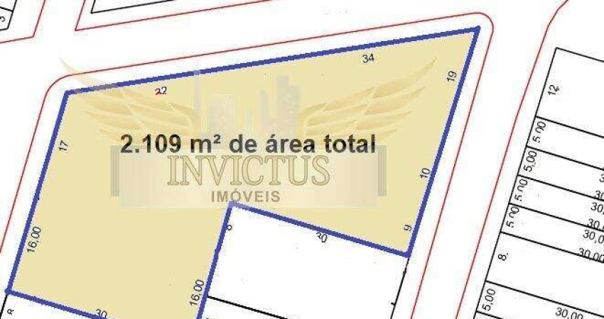 Terreno Residencial para Comprar, 2.109m² - Bairro Utinga, Santo André/SP.
