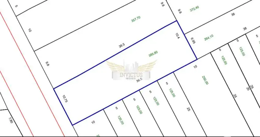 Terreno Comercial/Residencial para Comprar, 385m² - Vila Valparaíso, Santo André/SP.