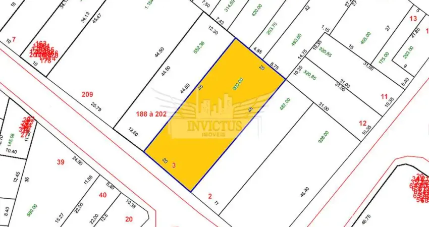 Terreno em Localização Privilegiada à Venda, 900m² - Bairro Centro, a Igreja Matriz, próximo a Oliveira Lima.