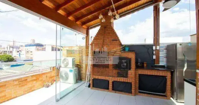 Cobertura sem Condomínio Mobiliada com 2 Quartos para Comprar, 90m² - Vila Scarpelli, Santo André/SP.