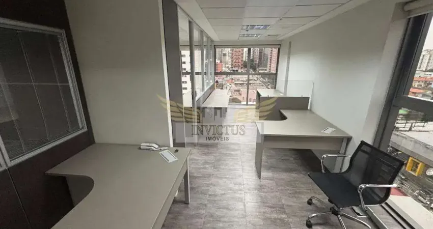Sala no Edifício Comercial Ateneo para Alugar, 80m² - Vila Guiomar, Santo André/SP.
