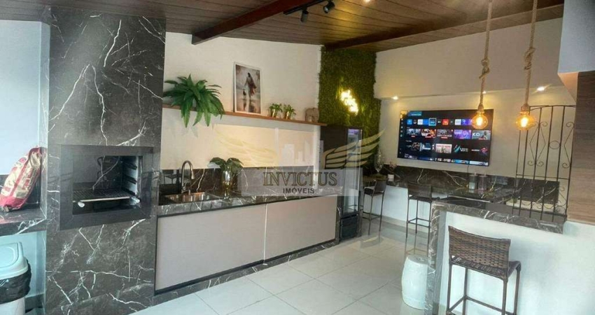 Sobrado Moderno com 2 Quartos para Comprar, 100m² - Vila Alzira, Santo André/SP.