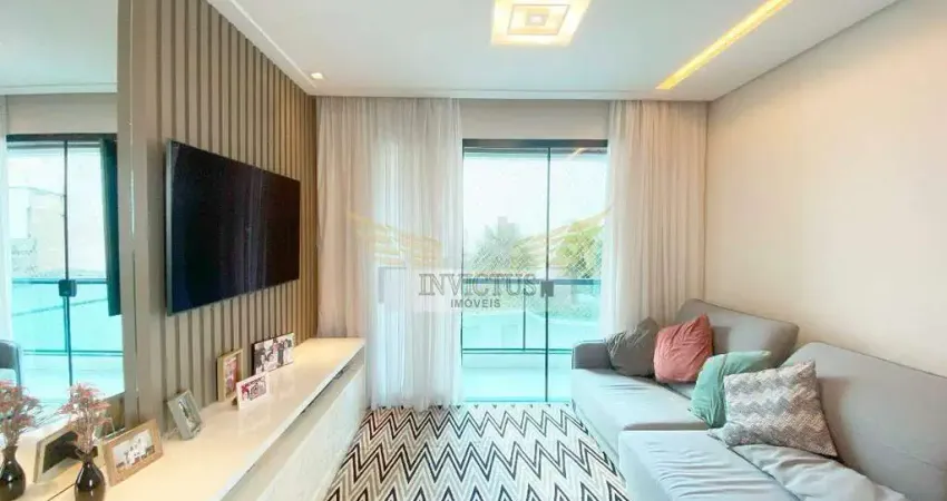 Apartamento Semi Mobiliado com 3 Quartos no Edifício Daniel Luiz para Comprar, 142m² - Jardim Bela Vista, Santo André/SP.