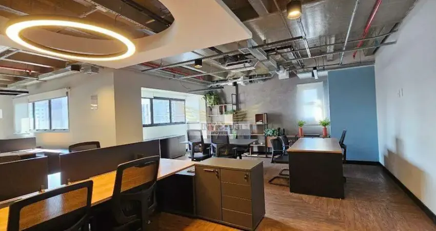 Laje comercial mobiliado no edifício serafina corporate à venda, 246m² - bairro jardim, santo andré/sp.