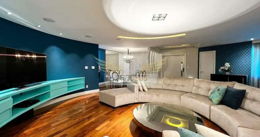 Apartamento mobiliado com 4 dormitórios no residencial toulouse lautrec para comprar, 216m² - vila bastos, santo andré/sp.