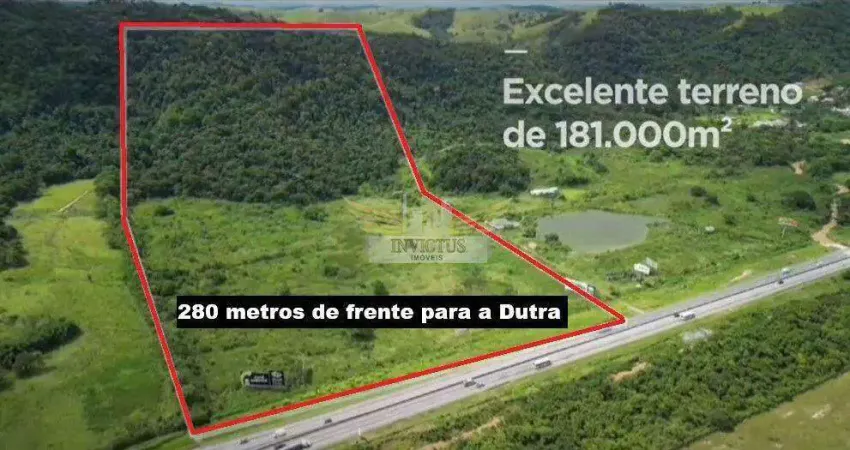 Oportunidade única! terreno comercial, residencial ou industrial com 181.000m² de frente para a rodovia dutra!