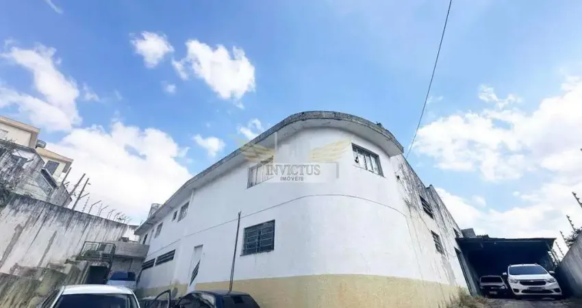 Galpão Comercial de Esquina para Locação, 1200m² - Vila Palmares, Santo André/SP.