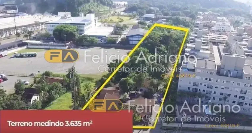 Terreno comercial c/ 3.400m2 frente para rua dona francisca jlle-sc