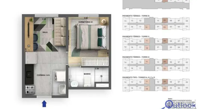 Apartamento com 2 dormitórios à venda, 40 m² por r$ 400.000 - jaguaré - são paulo/sp