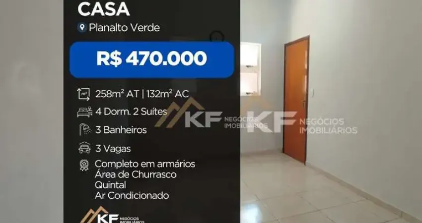 Casa à venda 4 quartos - 2 suítes - planalto verde - ribeirão preto / sp