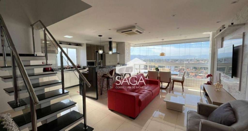Cobertura com 3 dormitórios à venda, 143 m² por R$ 1.490.000,00 - Caiçara - Praia Grande/SP