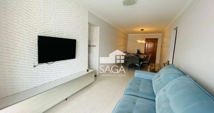 Apartamento com 2 dormitórios para alugar, 100 m² por R$ 4.800,00/mês - Canto do Forte - Praia Grande/SP