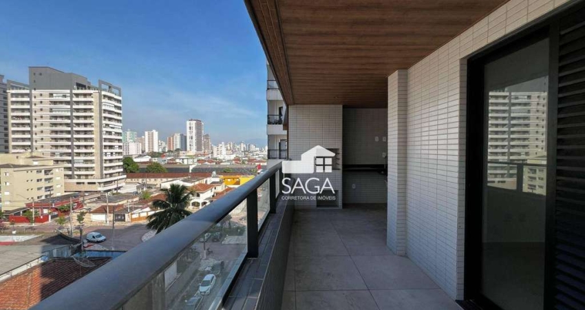Apartamento com 2 dormitórios à venda, 77 m² por R$ 630.000,00 - Canto do Forte - Praia Grande/SP