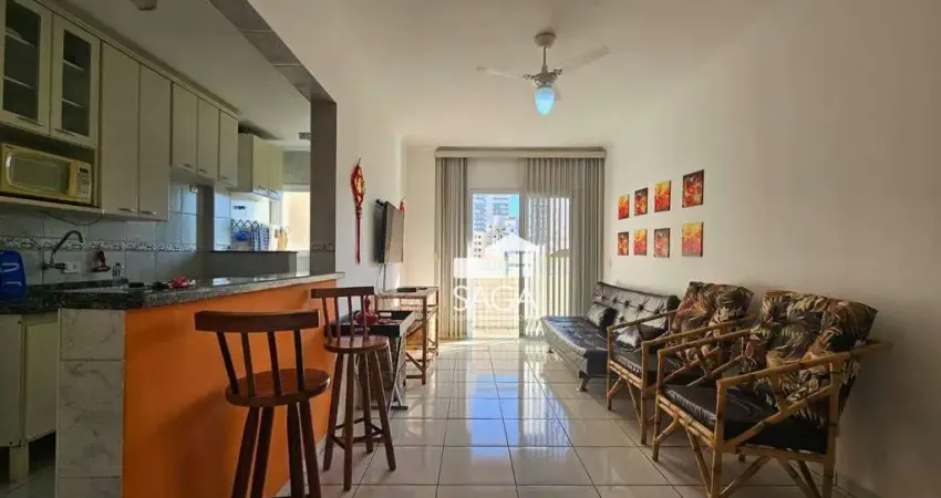 Apenas 200m da praia! Apartamento com 1 dormitório à venda, 50 m² por R$ 320.000 - Tupi - Praia Grande/SP