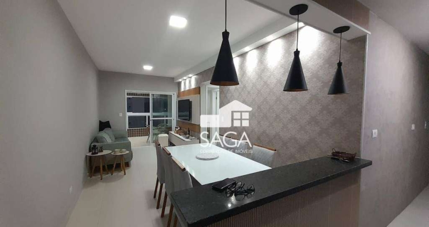 Apartamento com 2 dormitórios à venda, 74 m² por R$ 750.000,00 - Boqueirão - Praia Grande/SP