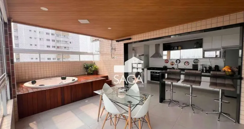 Cobertura Duplex mobiliada com 3 suítes, 3 vagas de garagem + jacuzzi e lazer completo na Guilhermina.