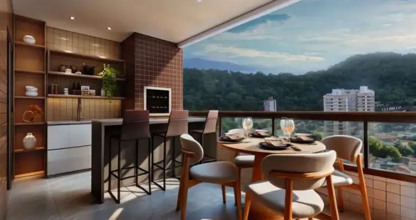 Lançamento com 120 meses para pagar! Apartamento com 3 dormitórios à venda, 127 m² por R$ 1.278.400 - Canto do Forte - Praia Grande/SP