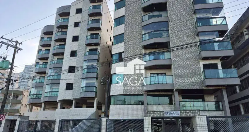 Apartamento com 1 dormitório à venda, 50 m² por r$ 260.000 - caiçara - praia grande/sp