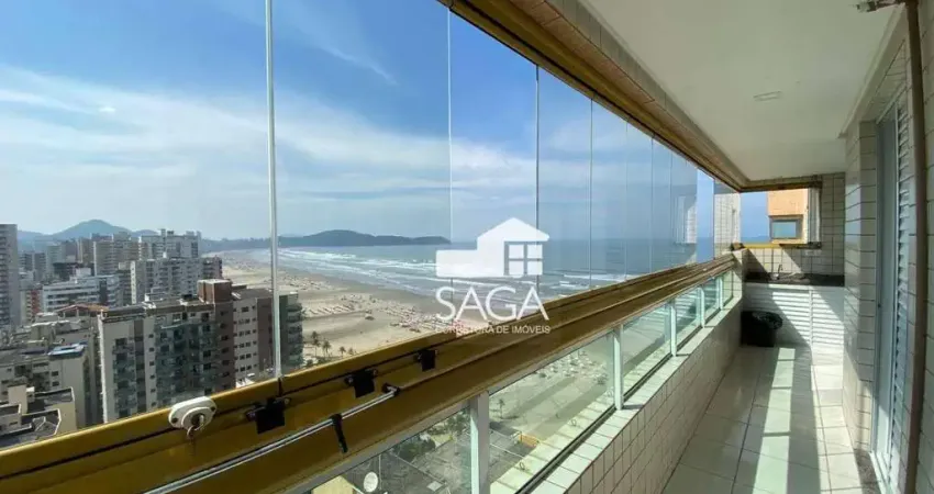 Vista mar! apartamento com 2 dormitórios à venda, 86 m² por r$ 715.000 - aviação - praia grande/sp