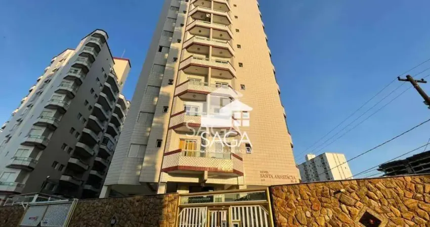 Apartamento com 2 dormitórios à venda, 56 m² por r$ 375.000 - mirim - praia grande/sp