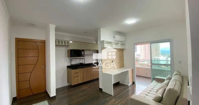 Apartamento com 2 dormitórios para alugar, 70 m² por r$ 3.600,00/mês - vila guilhermina - praia grande/sp